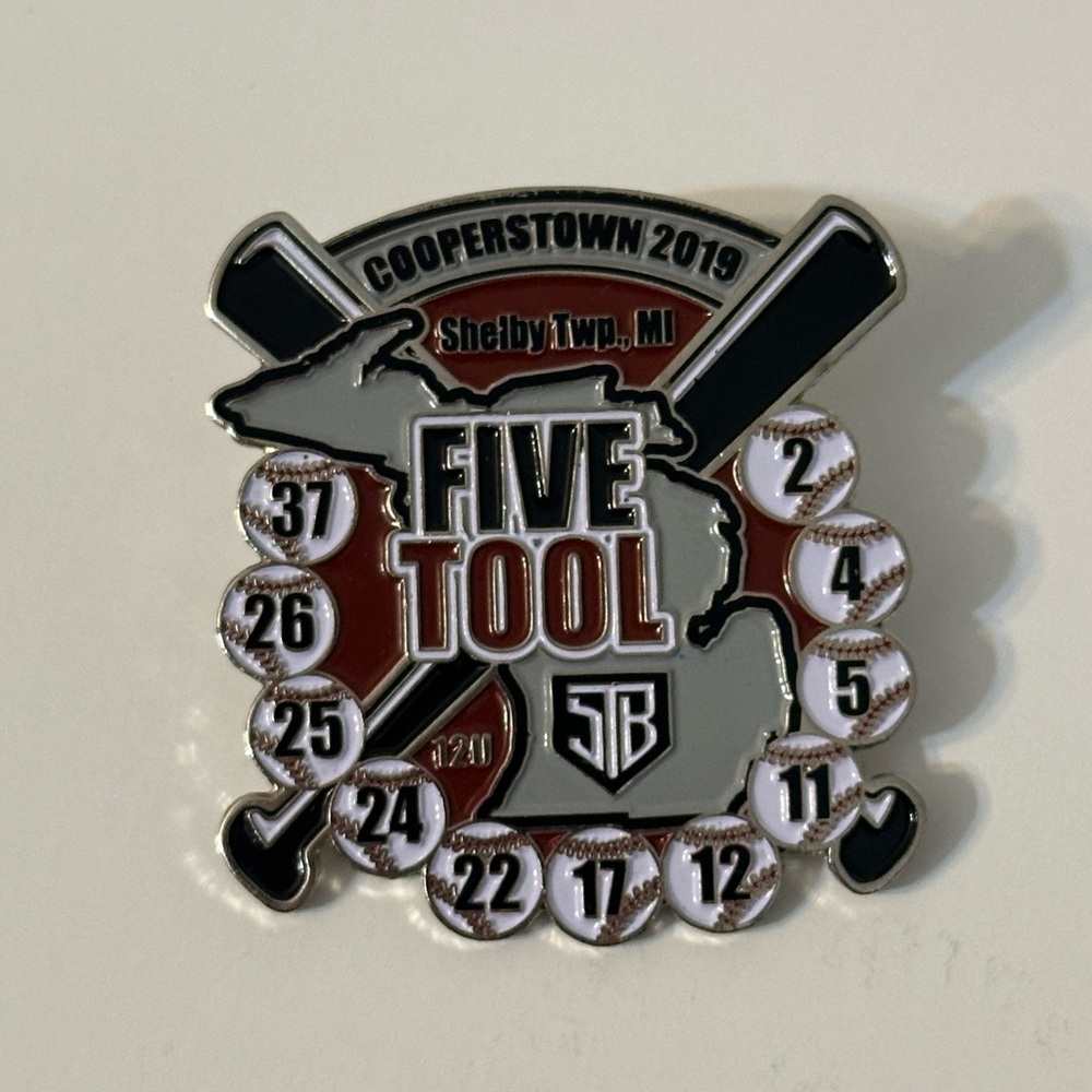 Cooperstown Dreams Park Trading Pin Five Tool Baseball 12U Team Shelby MI 2019